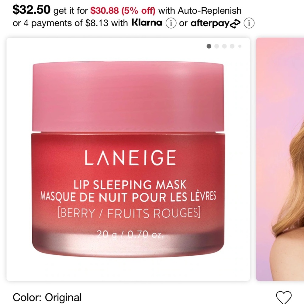 LANEIGE
Lip Sleeping Mask Intense Hydration with Vitamin C